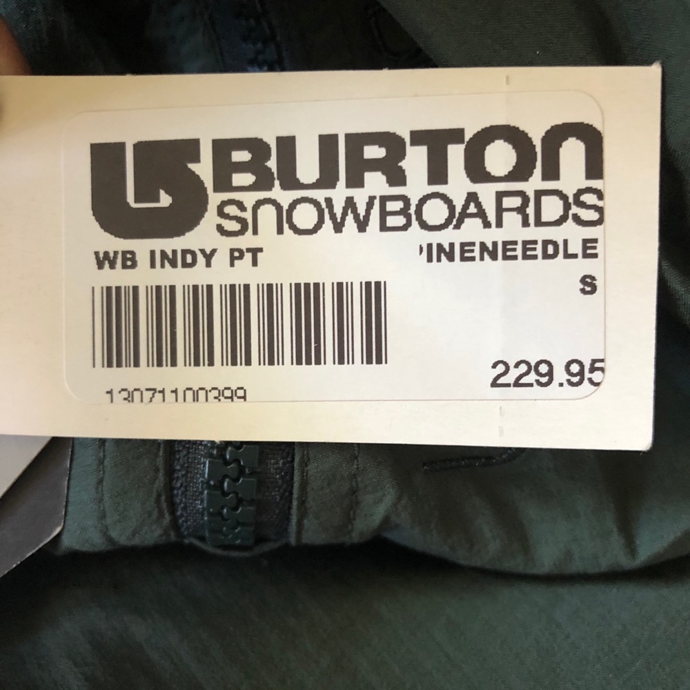 Burton green snow/ski pants size small